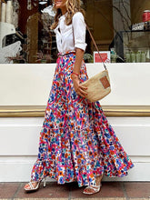 Lizakosht Lady Elegant Playful Printed Skirts Fashion Hem Party Skirt Spring New Women Streetwear All Match Elastic A-Line Bust Skirt